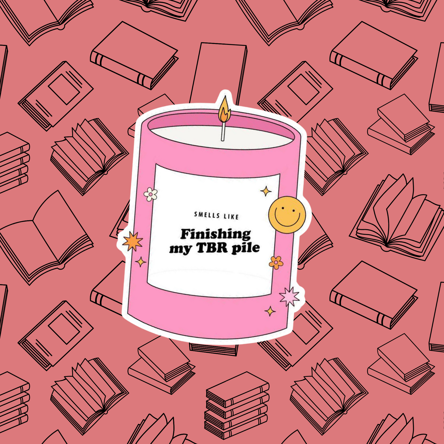 Finish TBR Candle Sticker