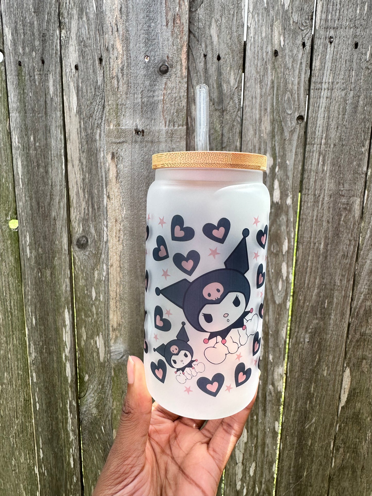 Kuromi-HK 16oz Glass Can