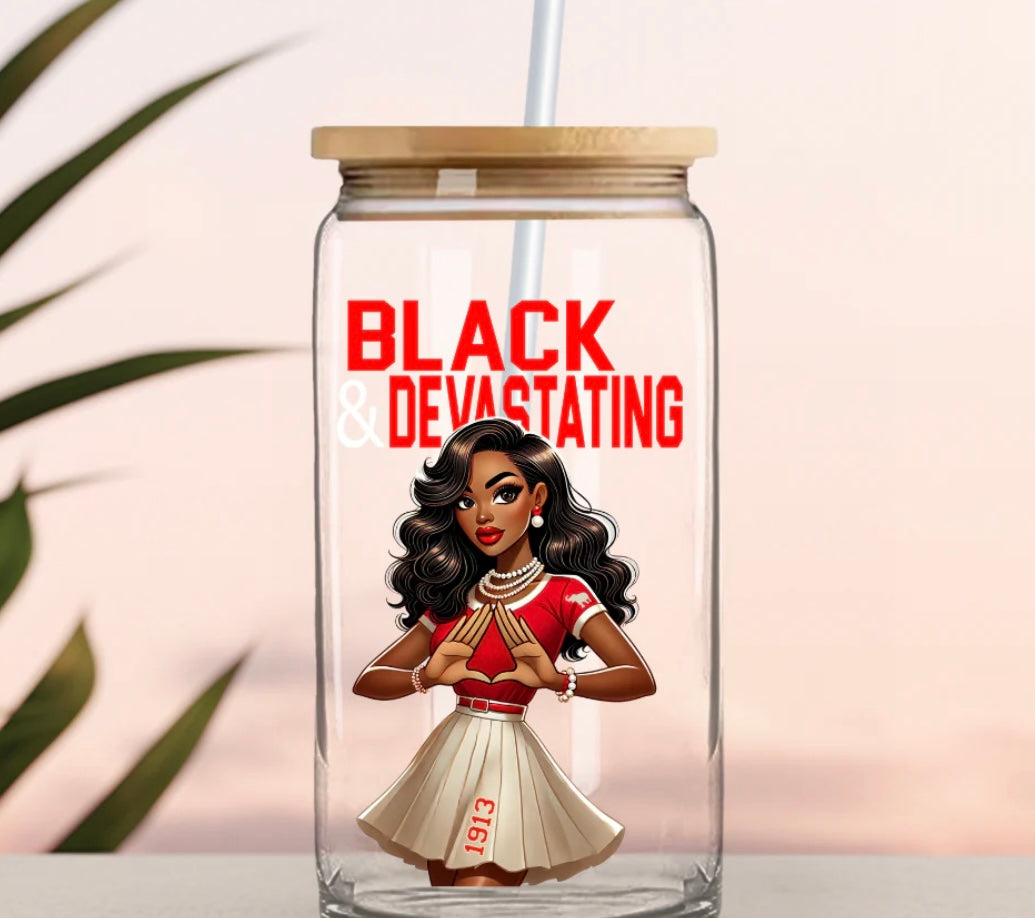 Sorority 16oz Glass Can