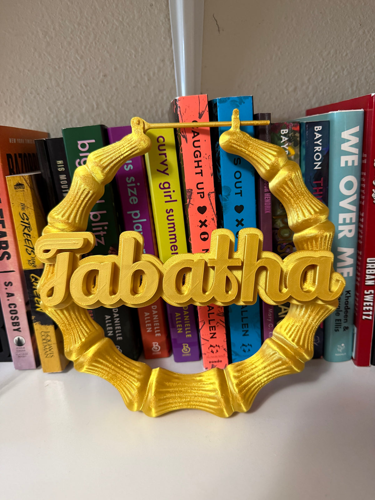 Custom Bamboo Hoop Name Sign