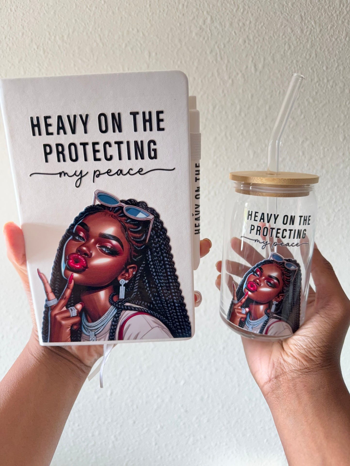 PROTECTING PEACE Journal + Glass Can Set