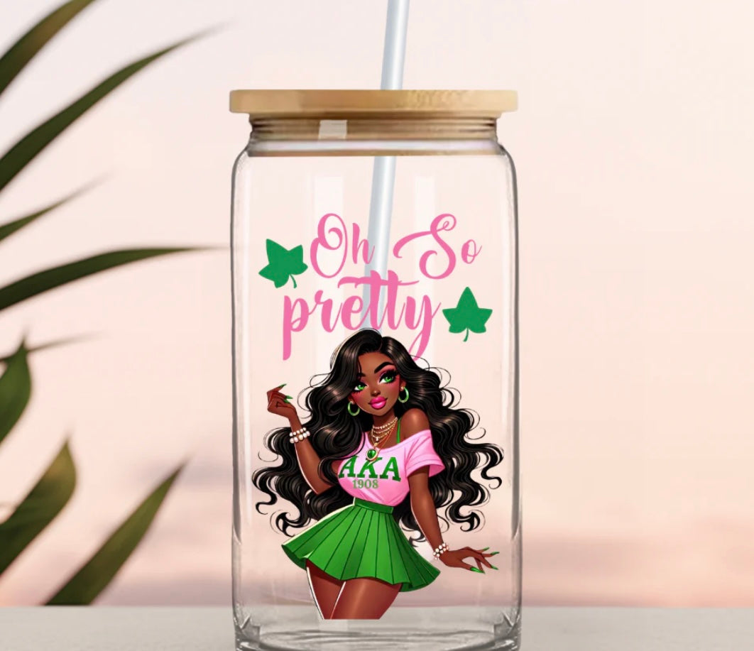 Sorority 16oz Glass Can