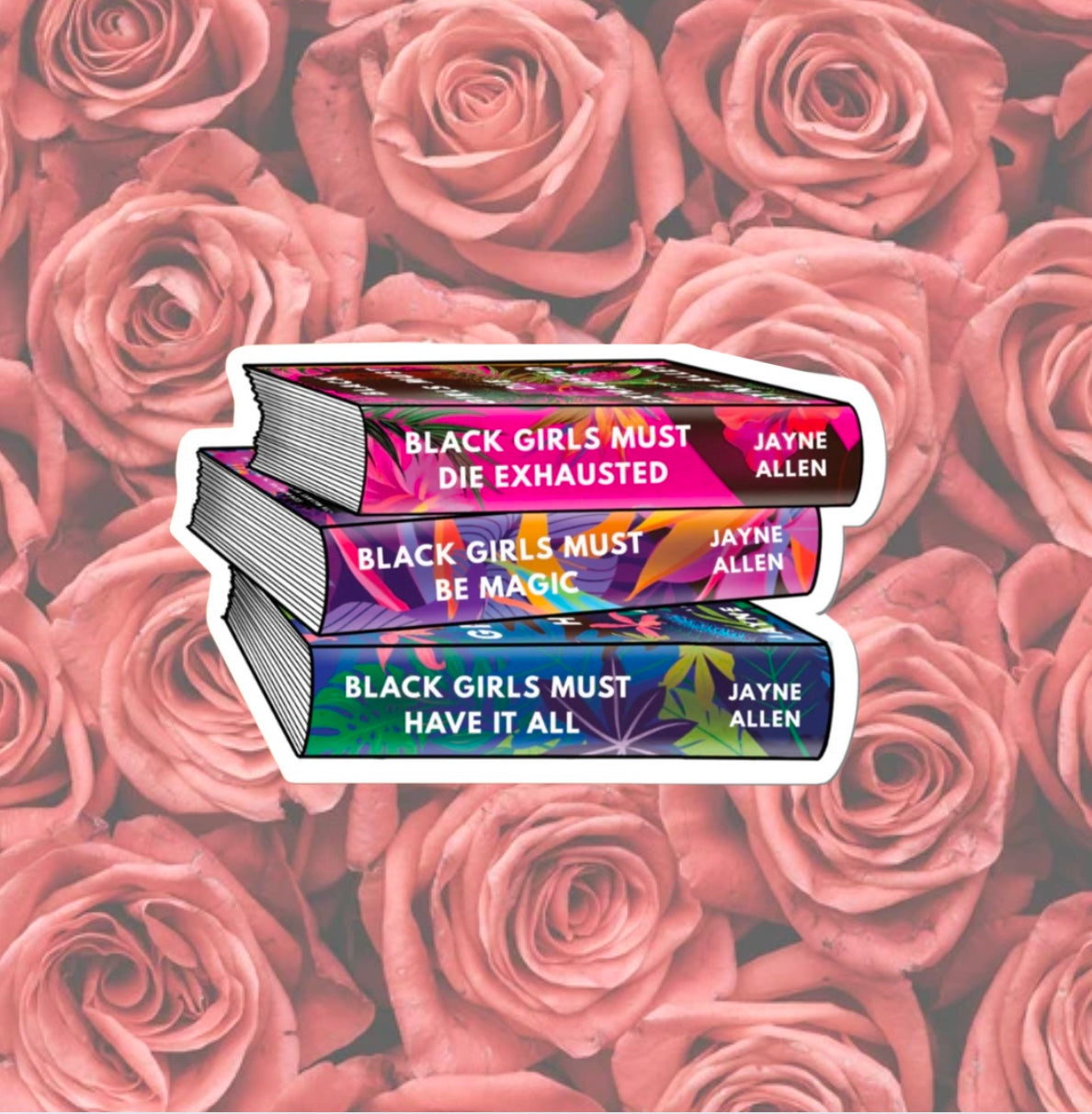 Allen Book Stack Sticker