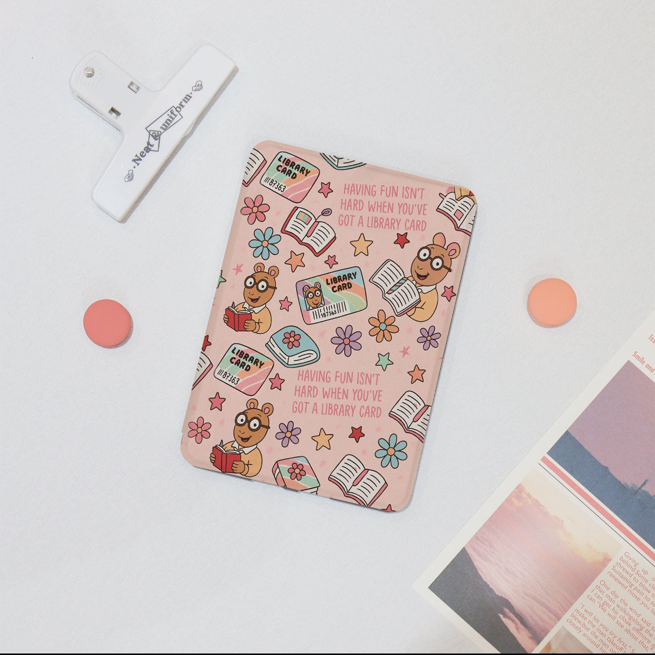 (RTS) Arthur Library Card Kindle Case