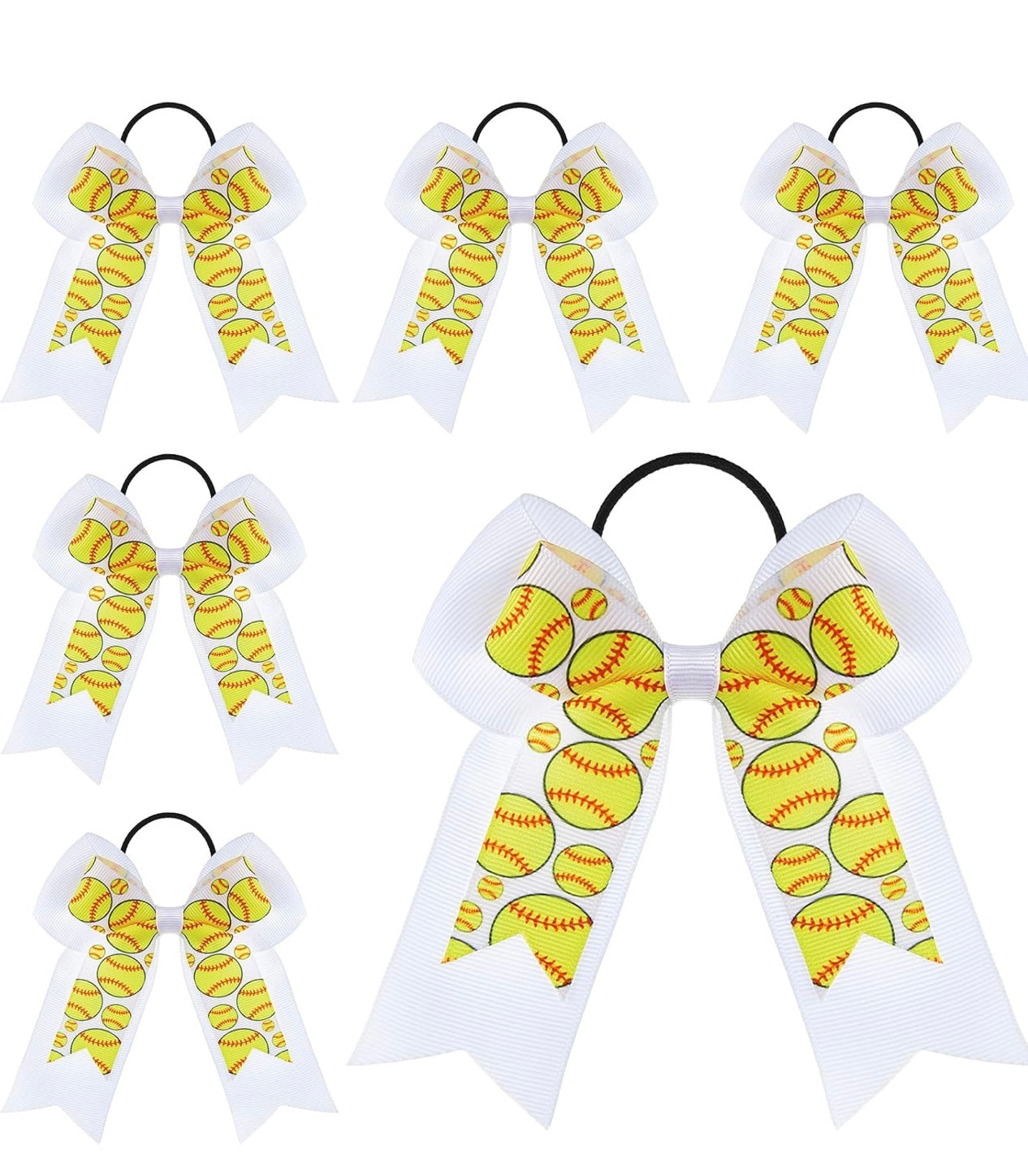 Softball Hair Tie Ribbon