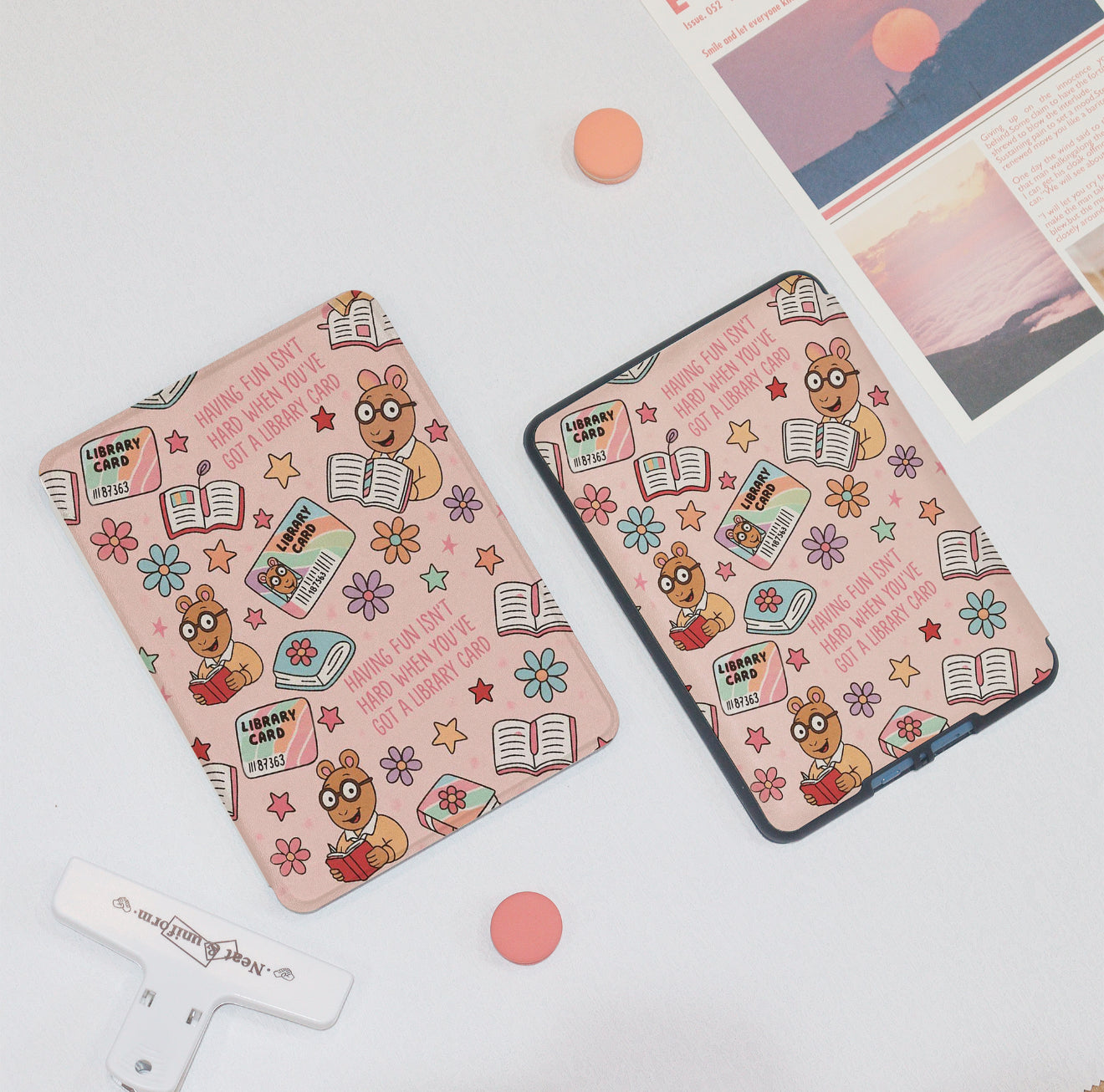 (RTS) Arthur Library Card Kindle Case