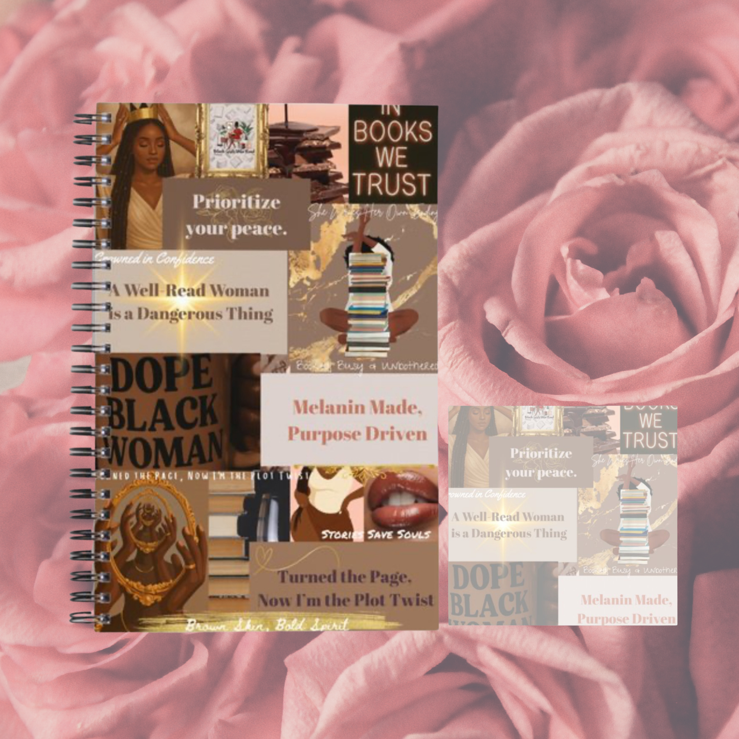 Melanin Gold Bookish Sticky Note