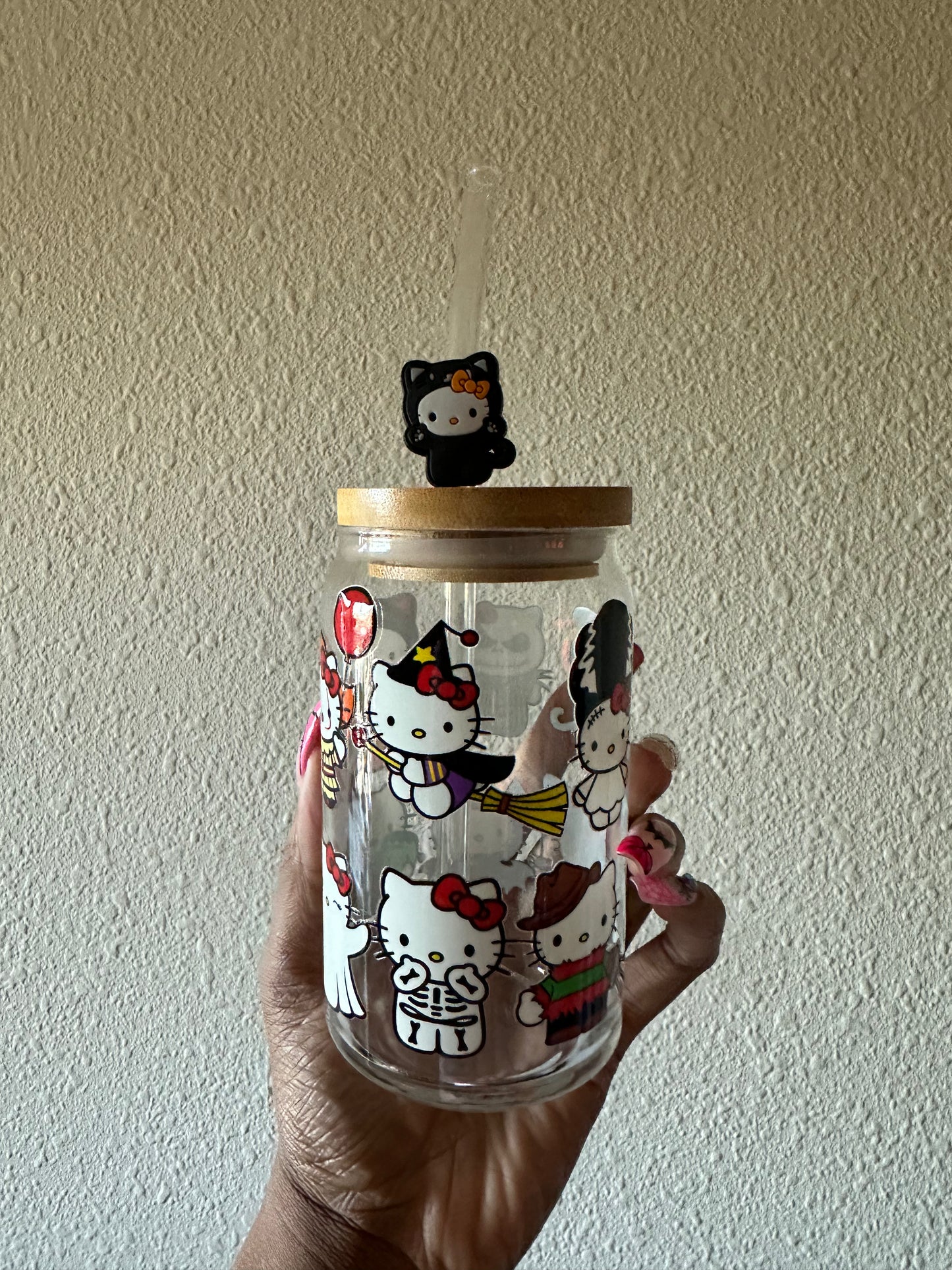 Hallo Kitty 16oz Glass Can