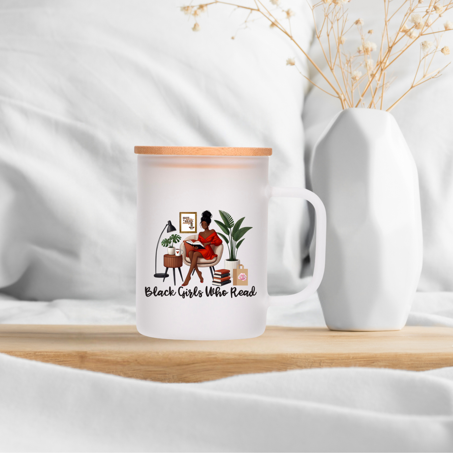 Black Girls Who Read 17oz Glass Mug