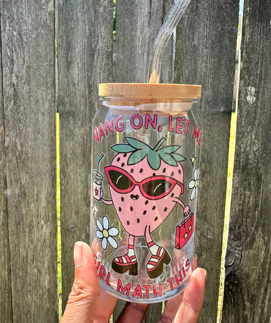 Girl Math 16oz Glass Can