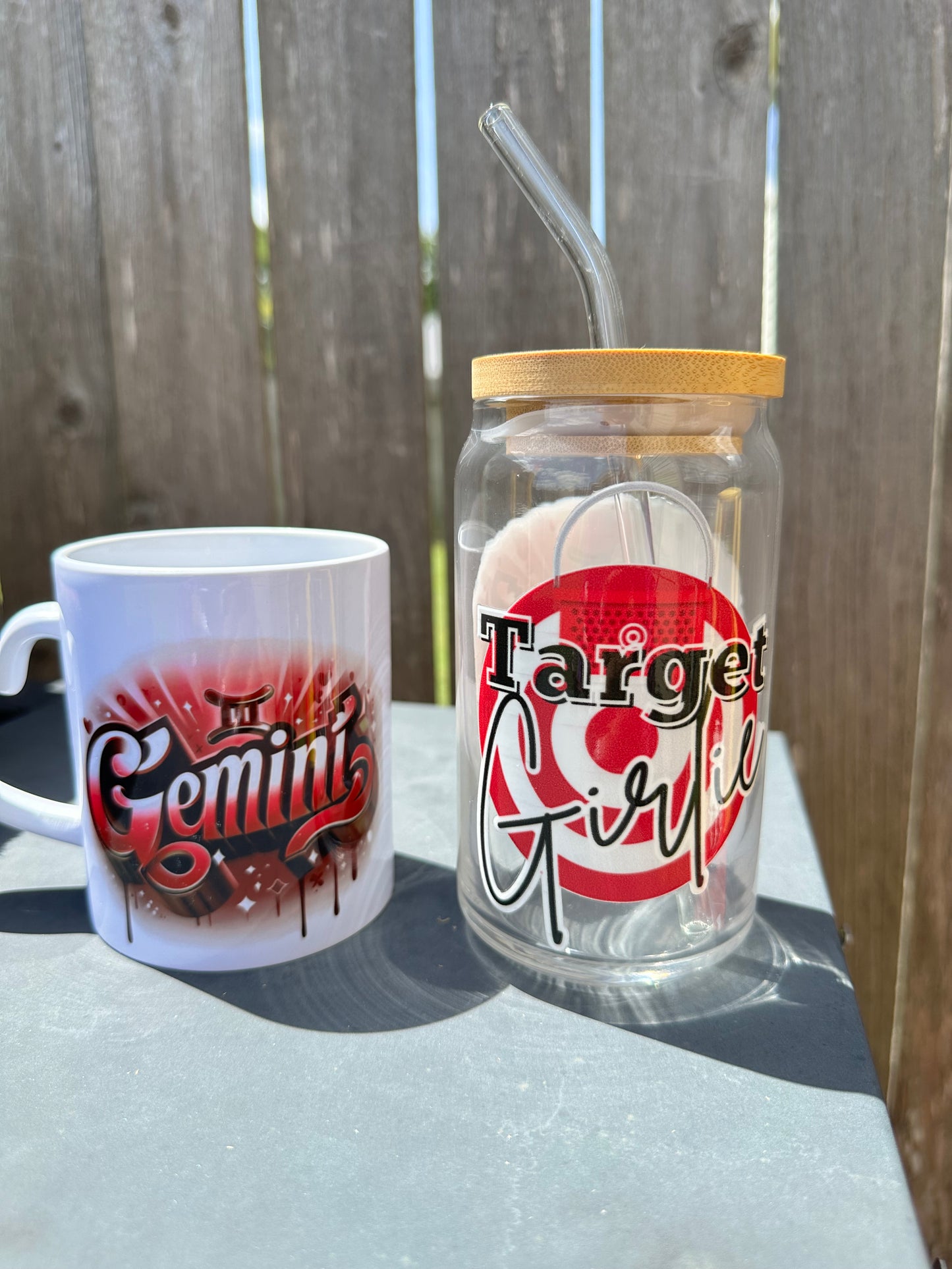 Zodiac Target Girlie 16oz Glass Can