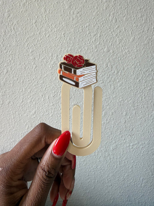 (RTS) Books & Roses Paperclip