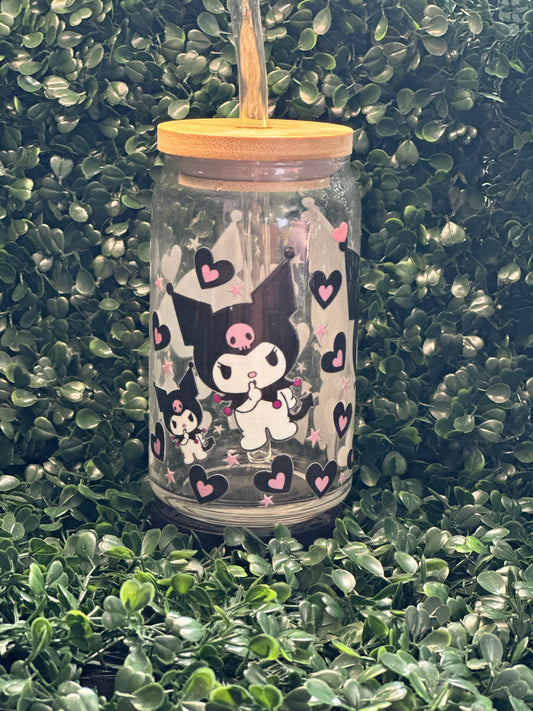 Kuromi-HK 16oz Glass Can