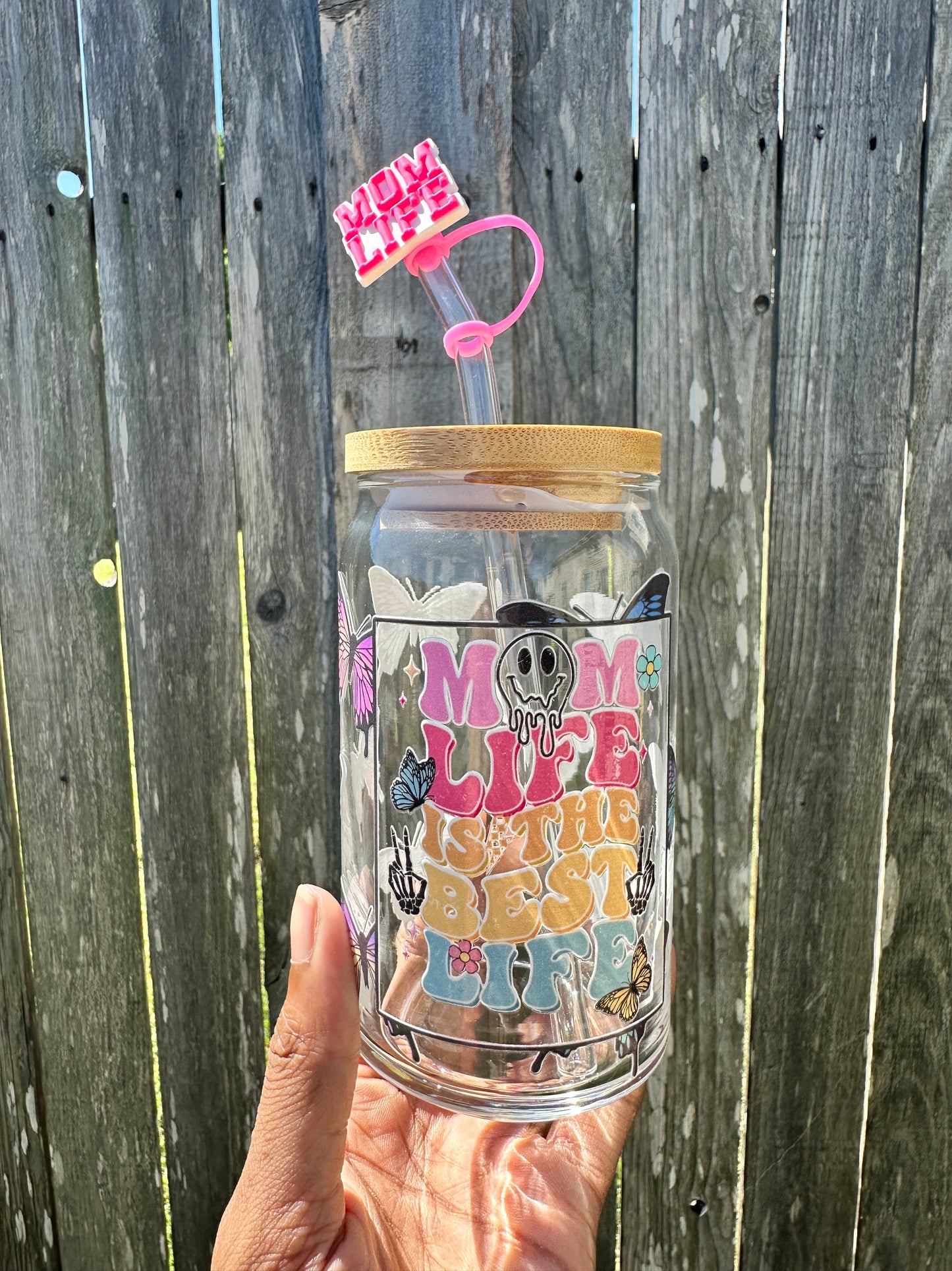 Mom Life 16oz Glass Can