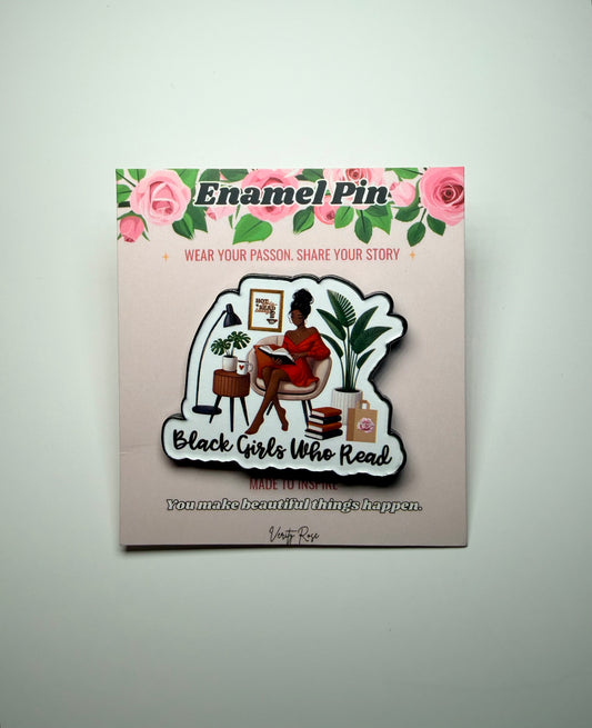 (RTS) Black Girls Who Read Enamel Pin