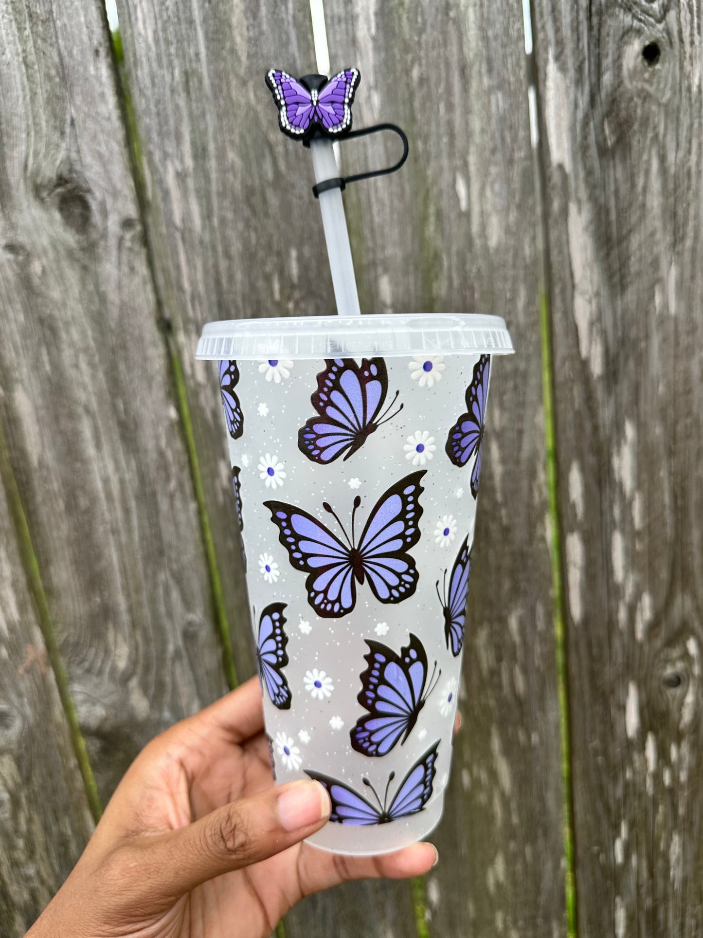 Purple Butterfly 24oz Venti Cup