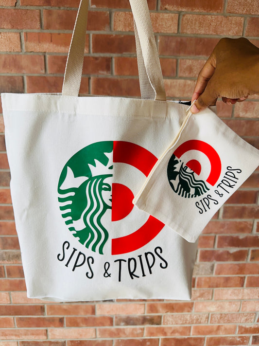 Sips & Trips Tote+Mini