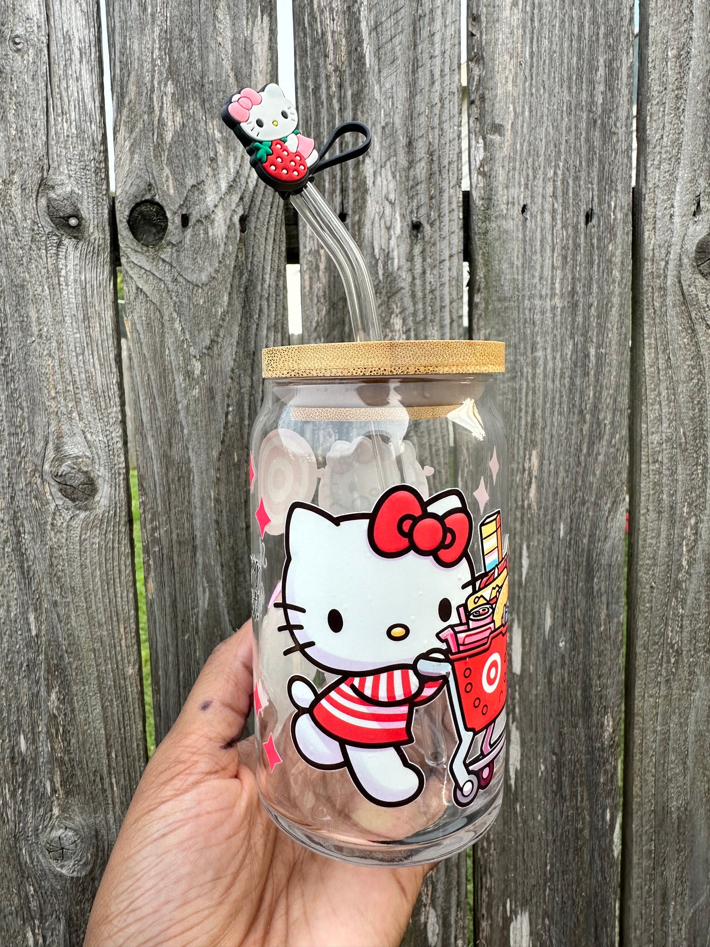 Hello Kitty Shop 16oz Glass Can