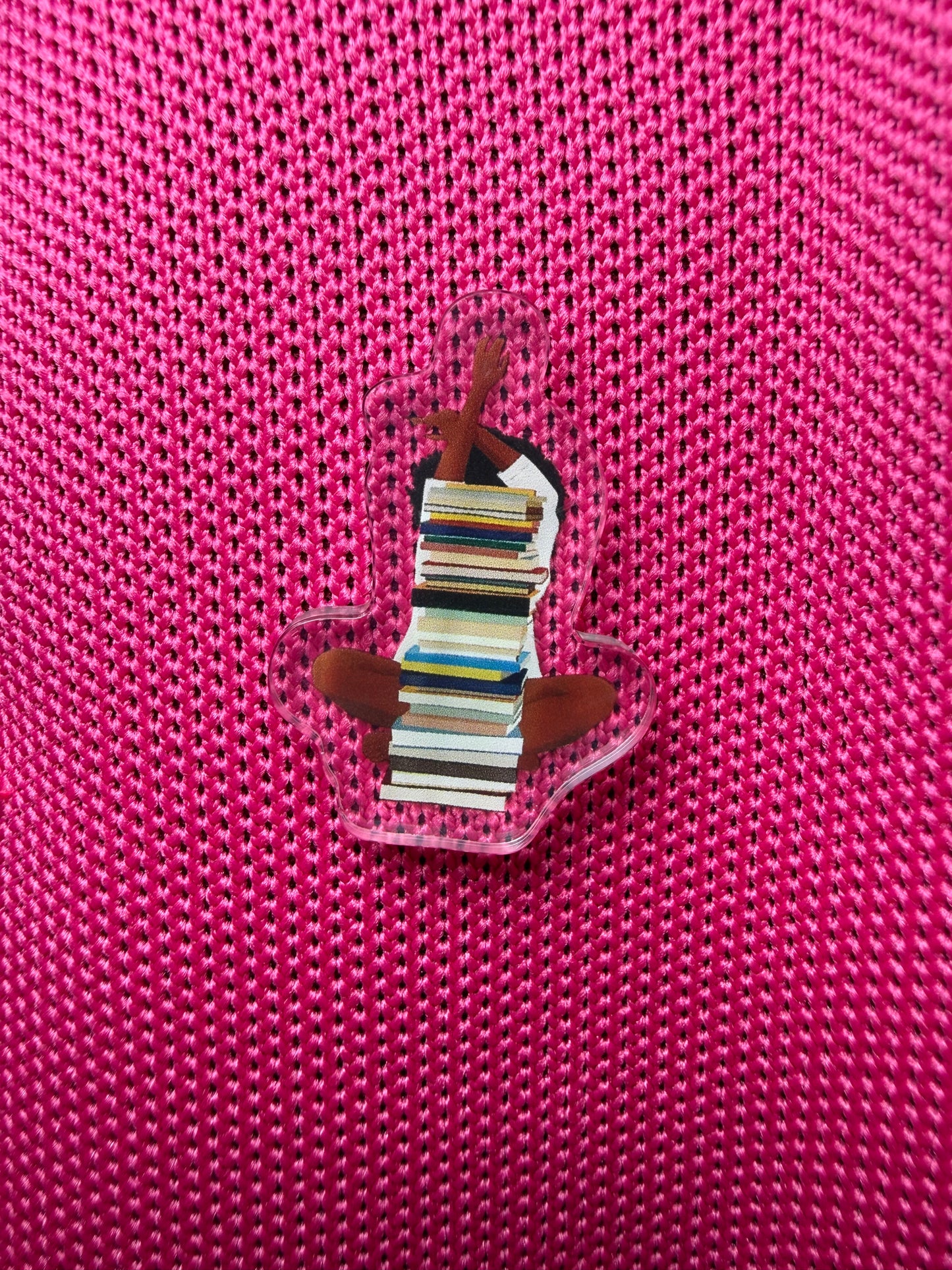 (RTS) Melanin Book Stack Acrylic Pin