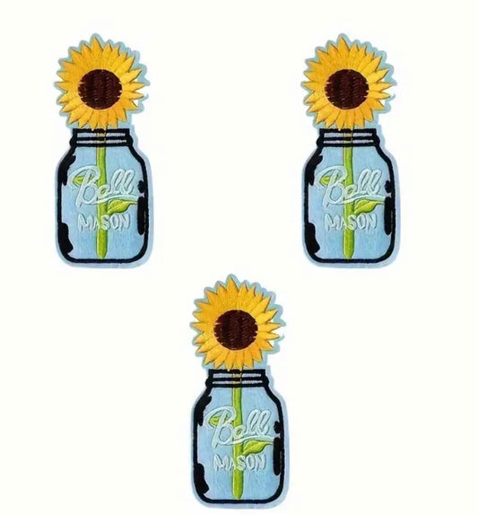 Sunflower Mason Jar Patch