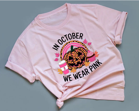 October Pink Pumpkin Shirt