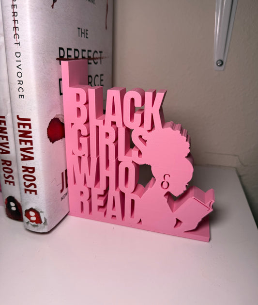 Black Girls Who Read Bookend PINK