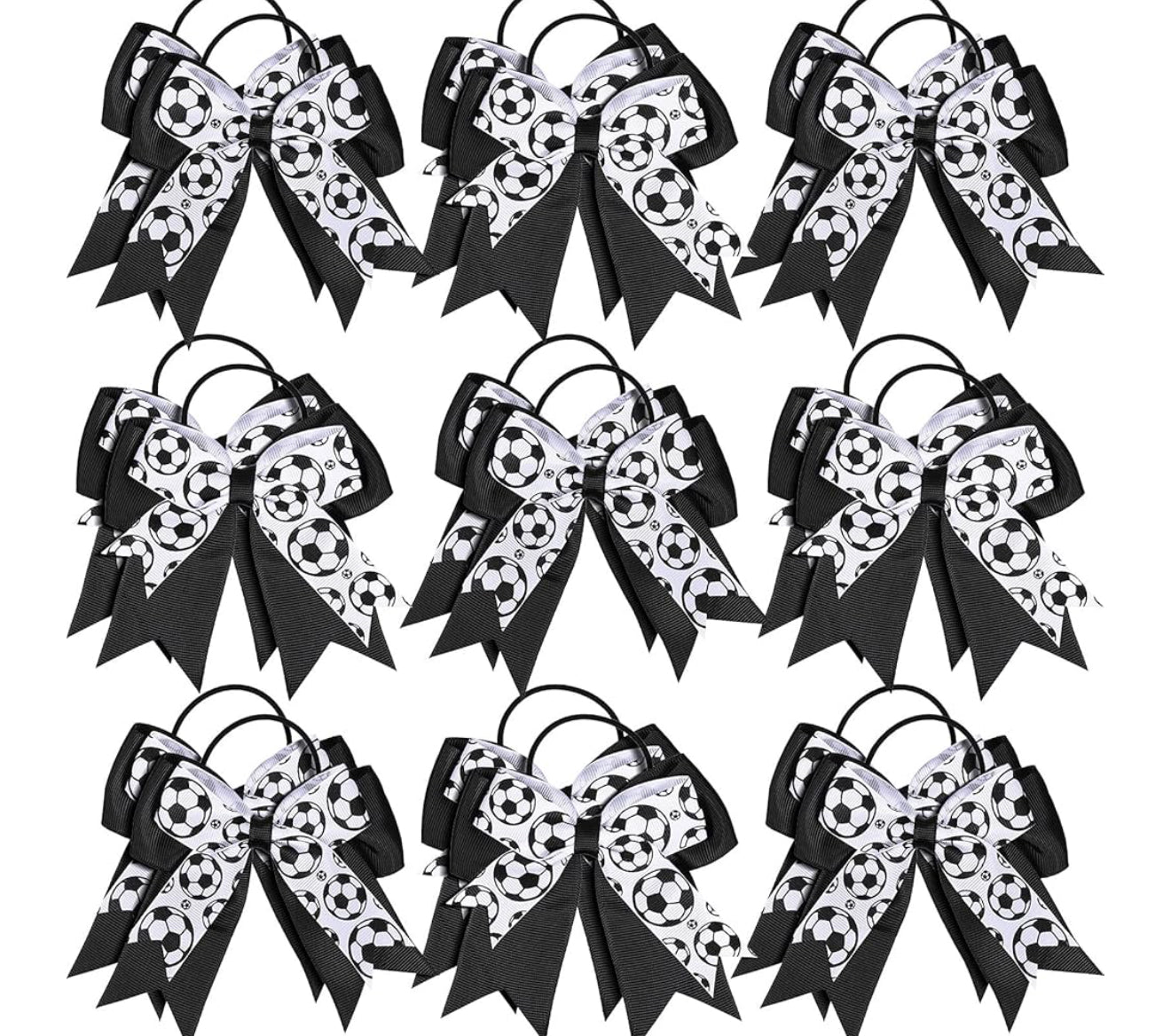 Soccer Hair Tie Ribbon