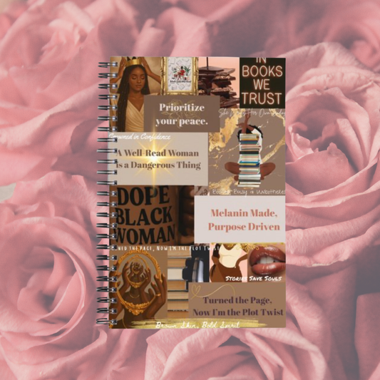 Melanin Gold Bookish Notebook