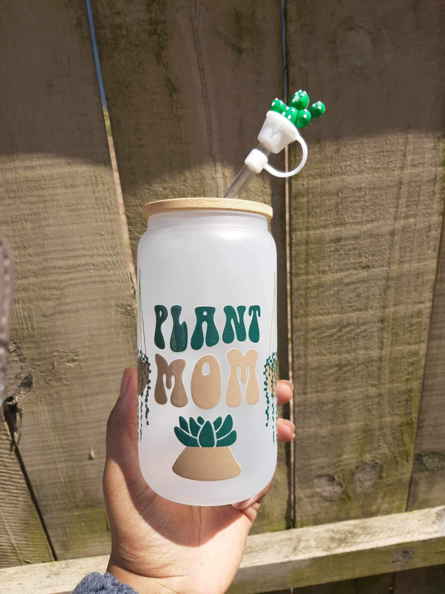 Plant Mom 16oz Glass Can