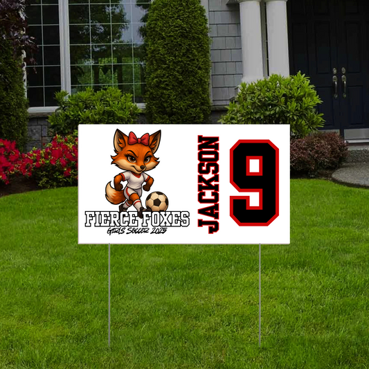 Fierce Foxes Yard Sign