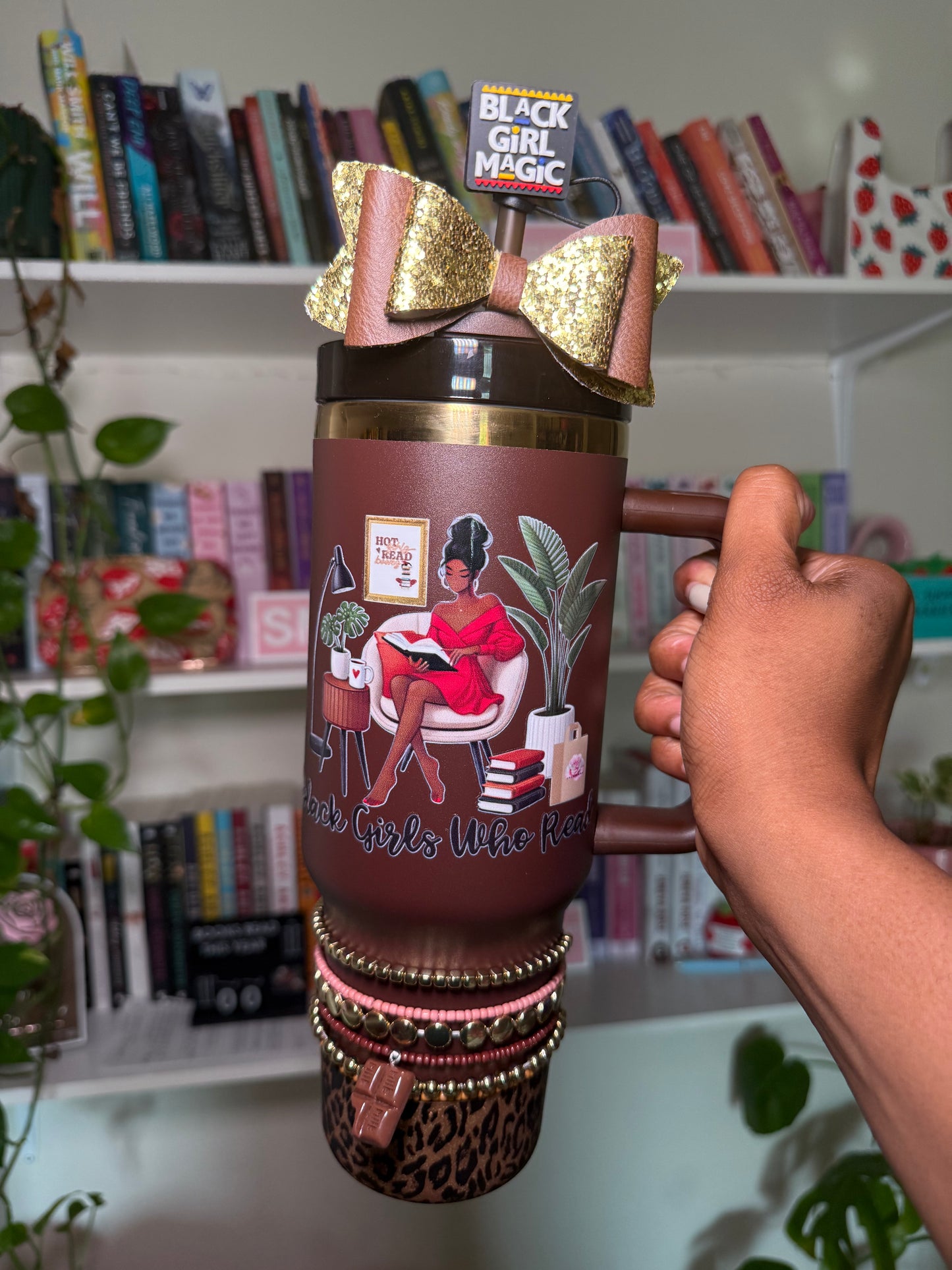 (PREORDER) Black Girl Who Reads Chocolate 40oz Tumbler