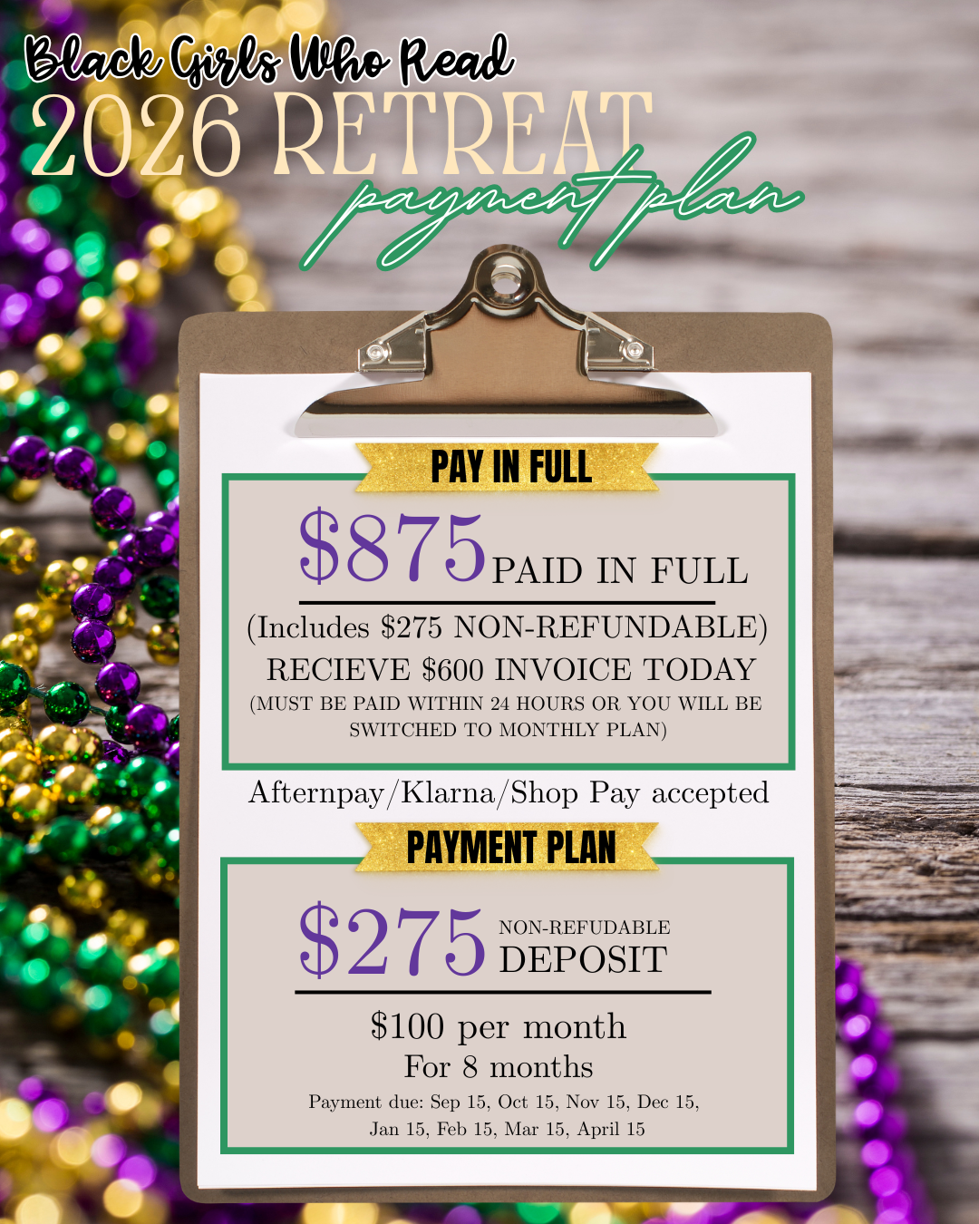 BGWRC NOLA Retreat 2027: MEMBER