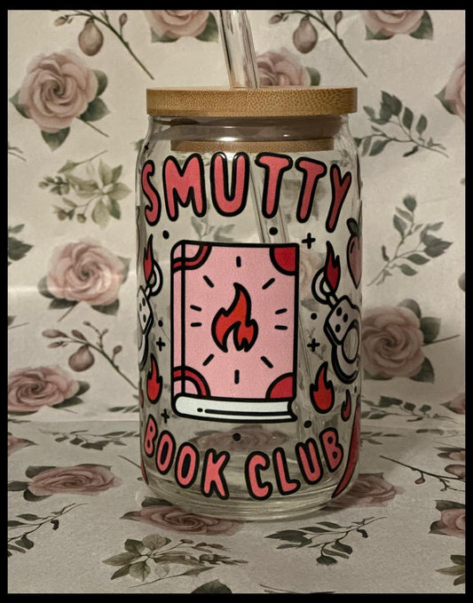 Smutty Book Club 16oz Glass Can